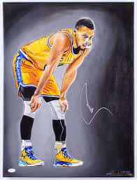 Enjoying The Game - Stephen Curry Cartoon Background