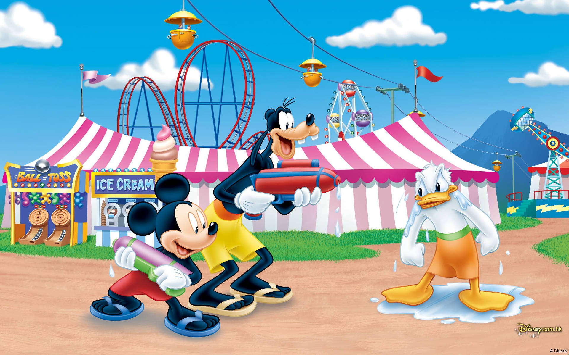 Enjoying The Joy And Magic Of A Disney Carnival Background