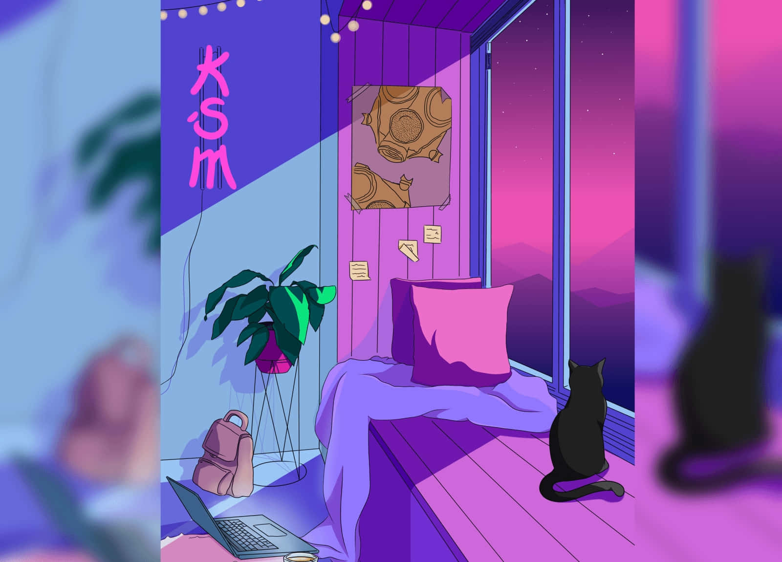 Enjoying The Lo Fi Vibes In A Cozy Room Background