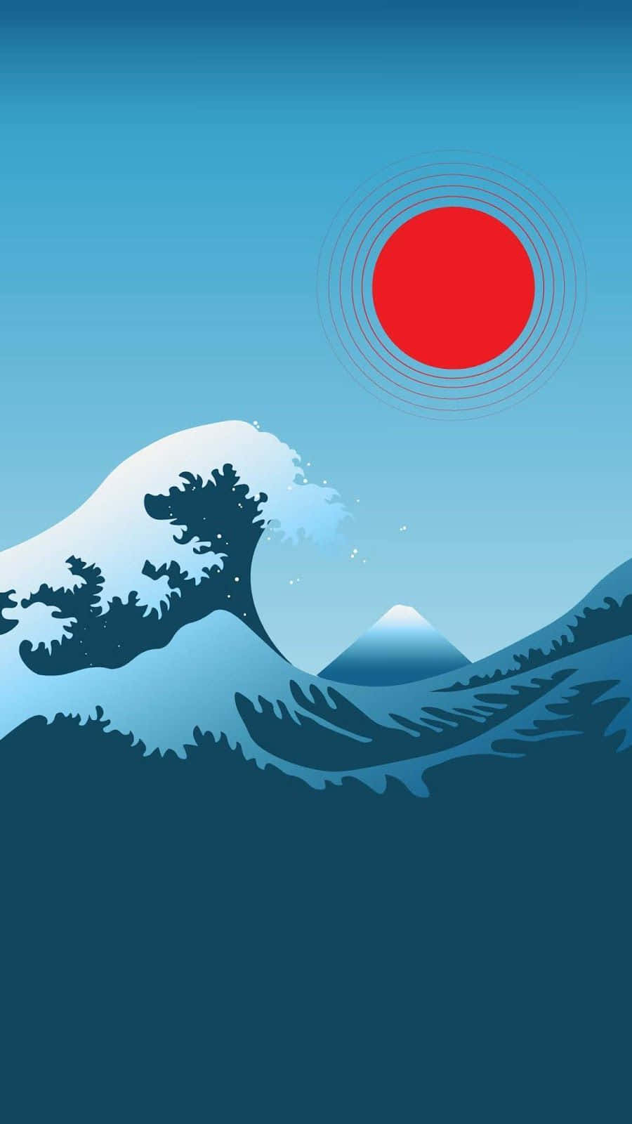 Enjoying The Mesmerizing Beauty Of The Aesthetic Wave Background