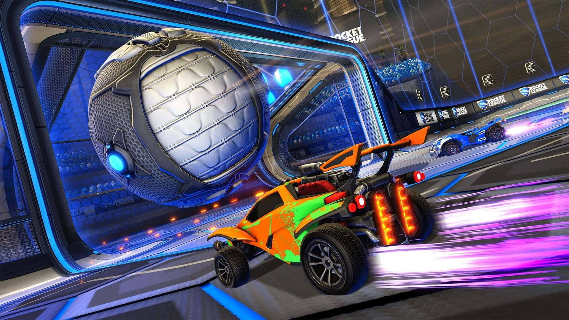 Enjoying The Mind-blowing Game Of Rocket League Background