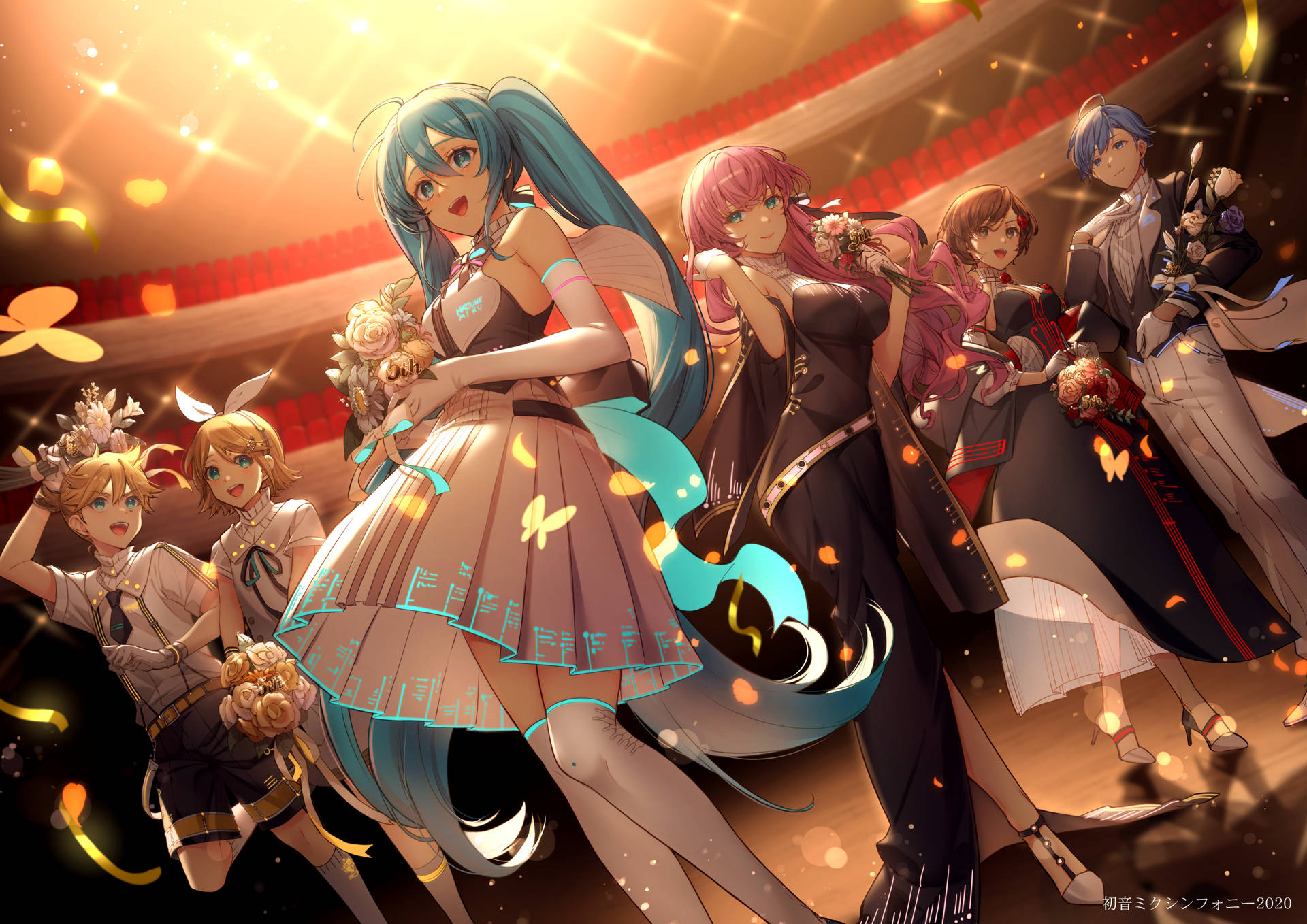 Enjoying The Music With Vocaloid Background