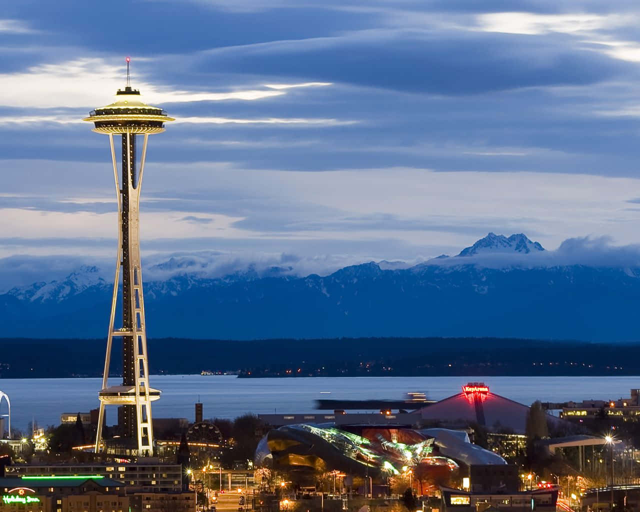 Enjoying The View From Seattle Washington Background