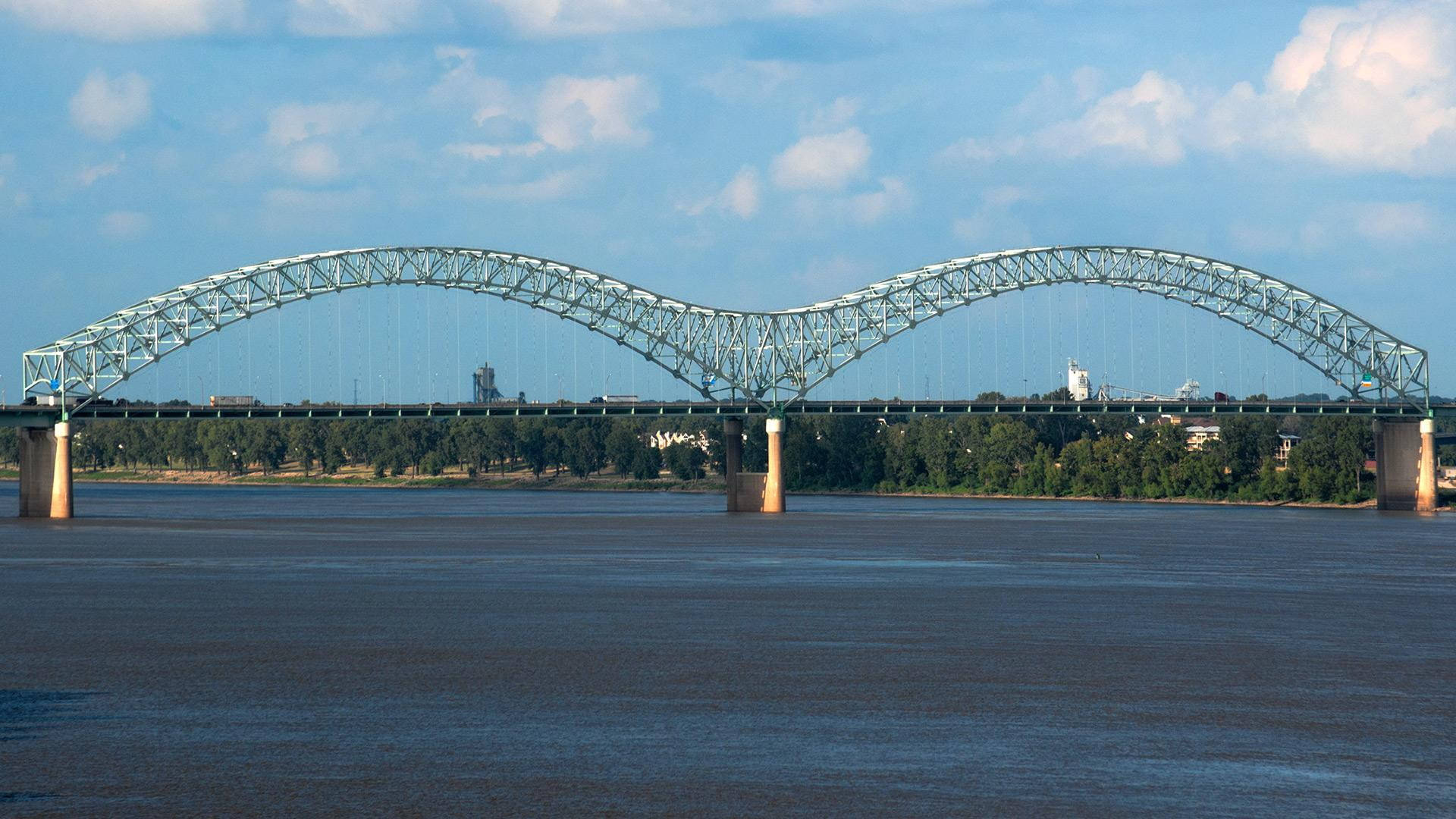 Enjoying The View From The Mississippi River Bridge