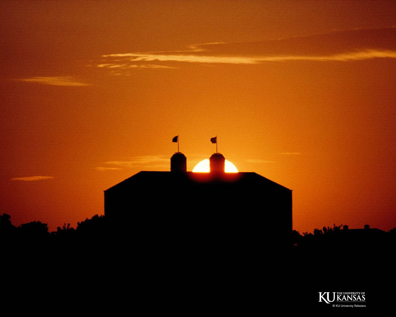 Enjoying The View Of Kansas University Background