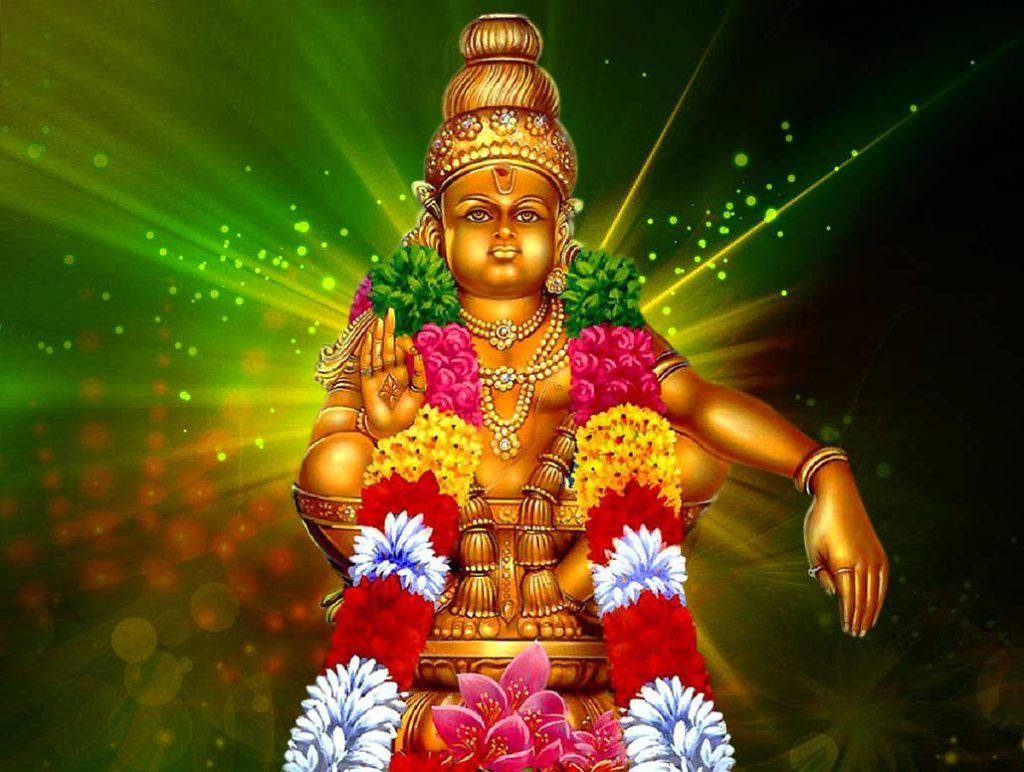Enlightening Image Of Lord Ayyappa Background