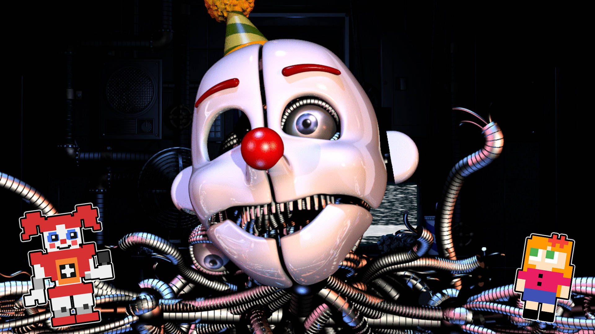 Ennard With Roblox Stickers Background