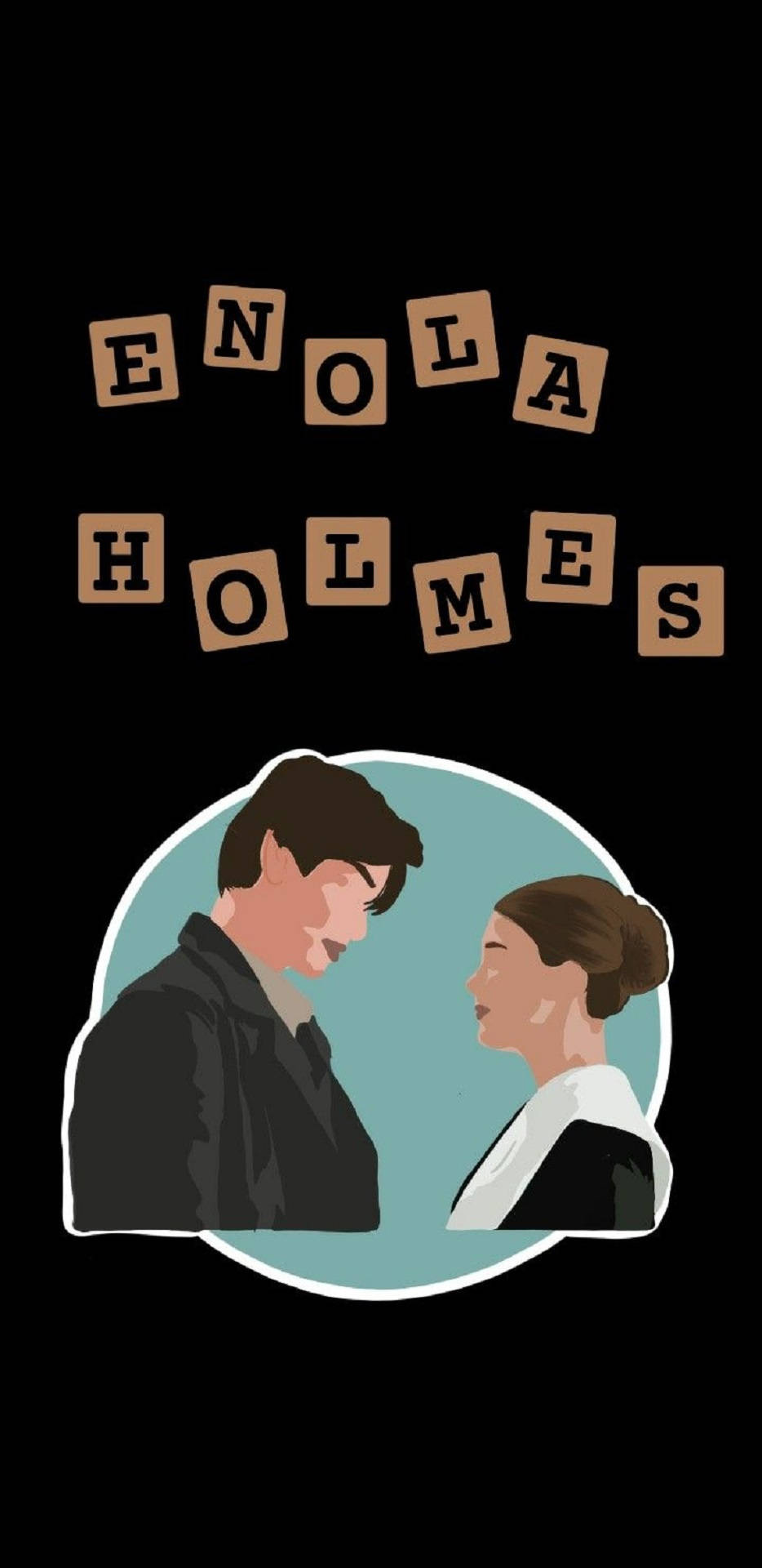 Enola Holmes Fan Art Stickers Background