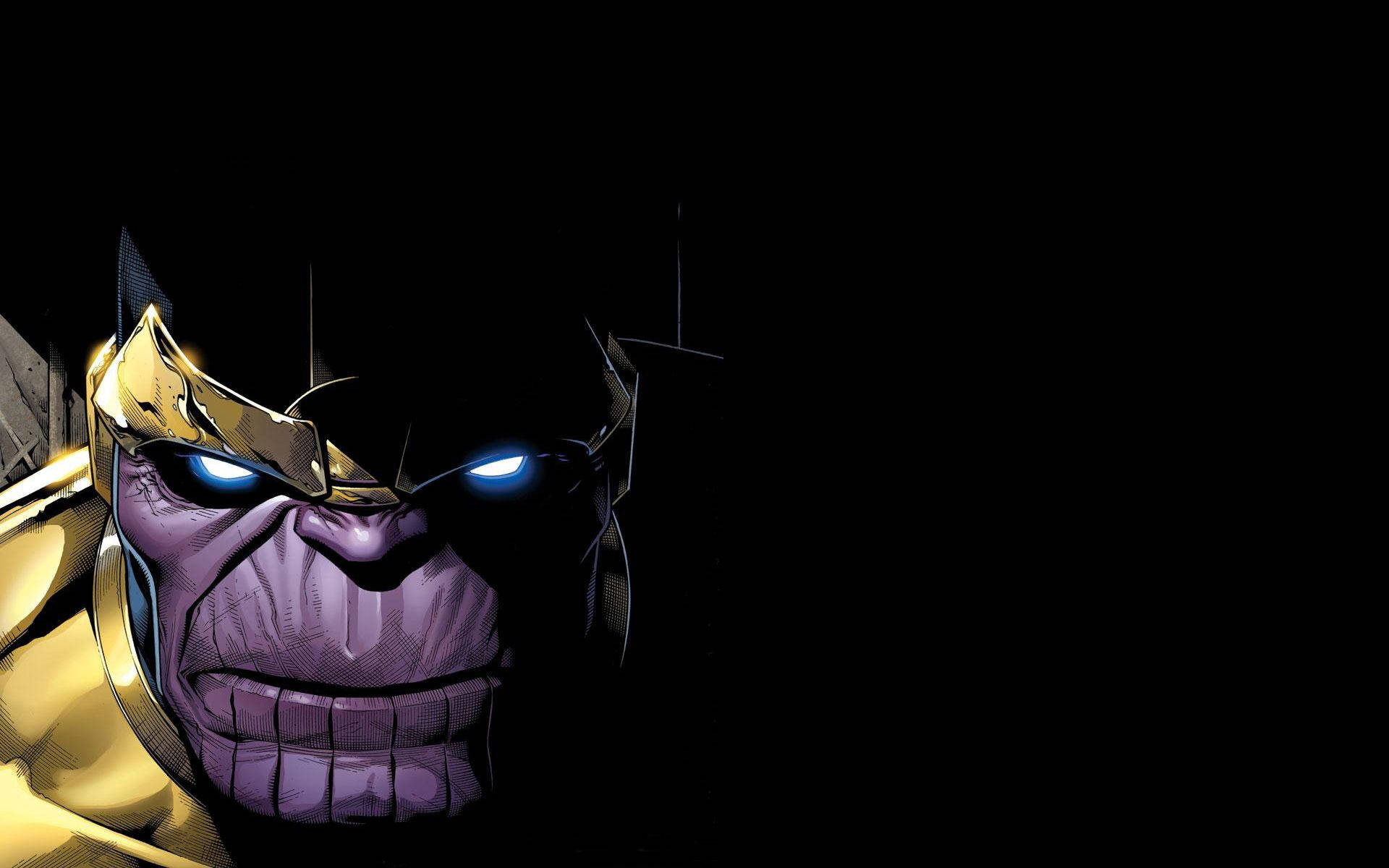 Enraged Thanos Black Cover Background