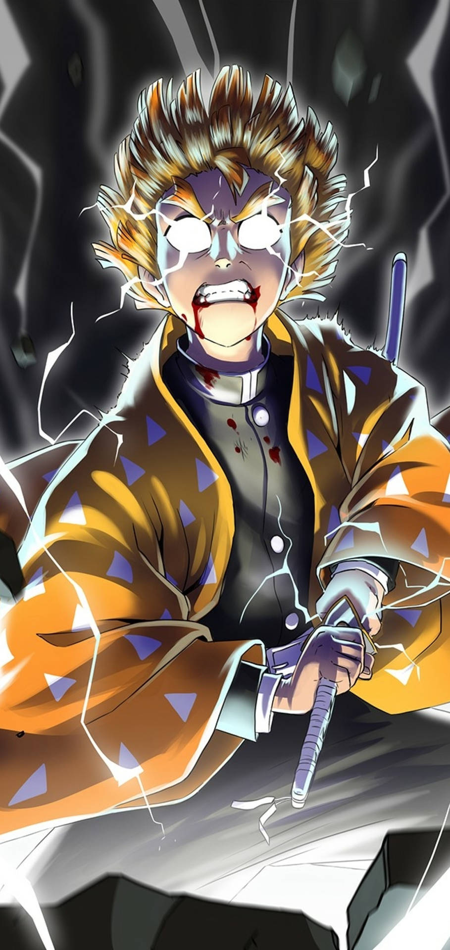 Enraged Zenitsu Demon Slayer Pfp Background