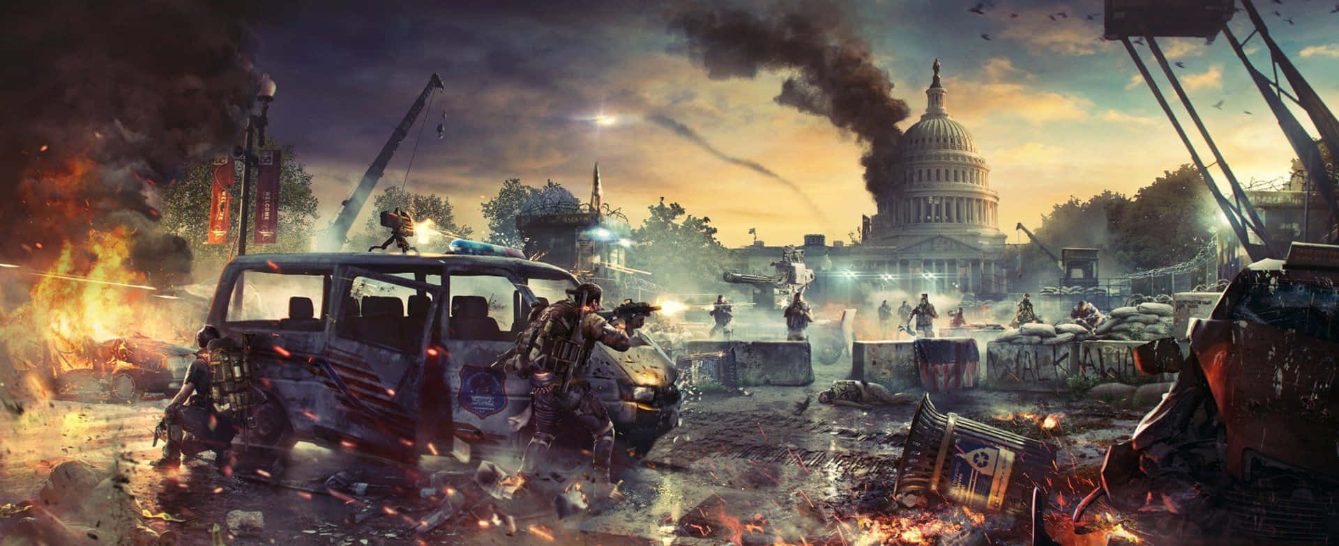 Enter A Dystopian World Of Hope And Discovery In Tom Clancy's The Division 2 Background