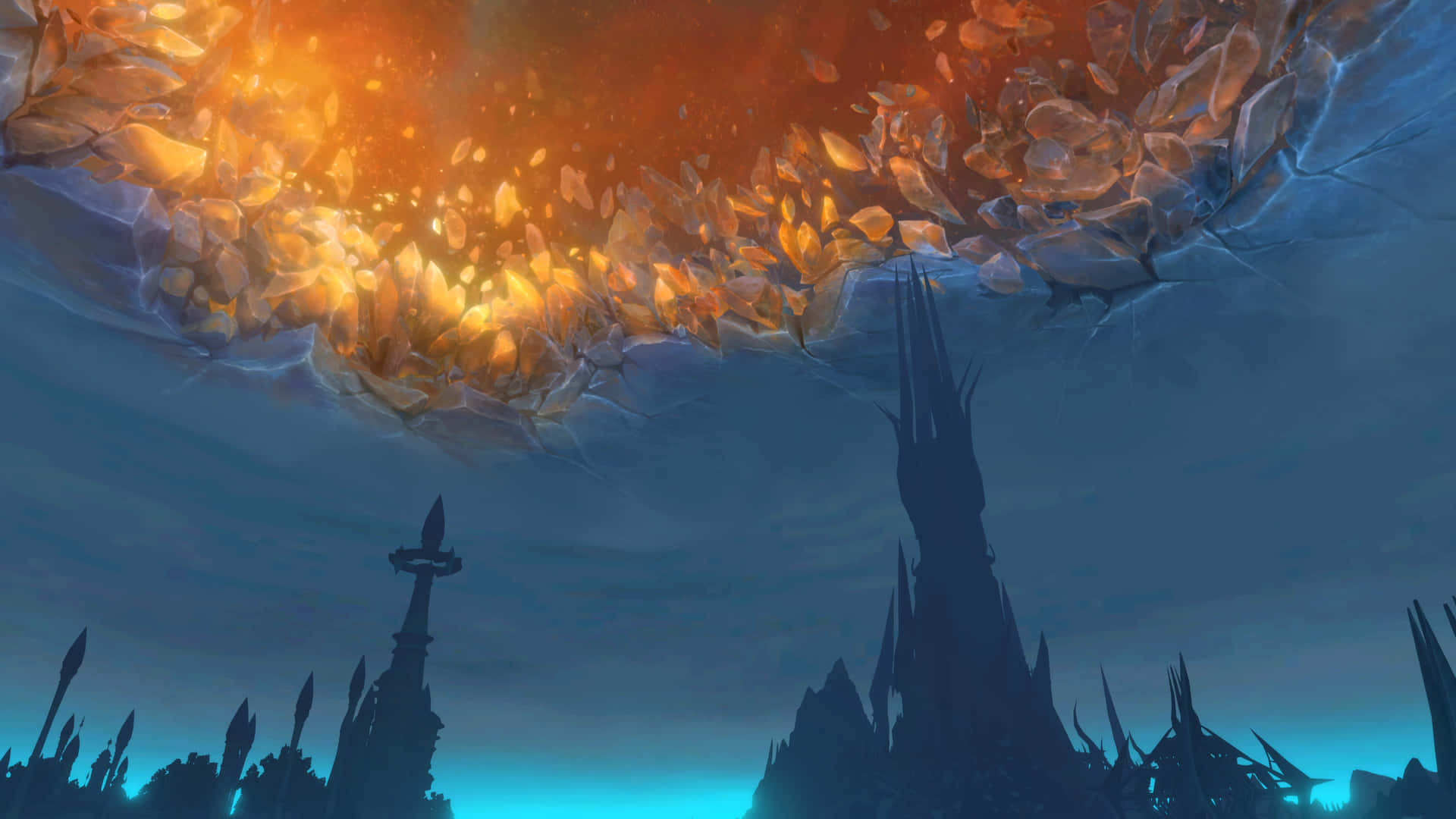 Enter A Vibrant Realm Of Adventure With World Of Warcraft Shadowlands Background