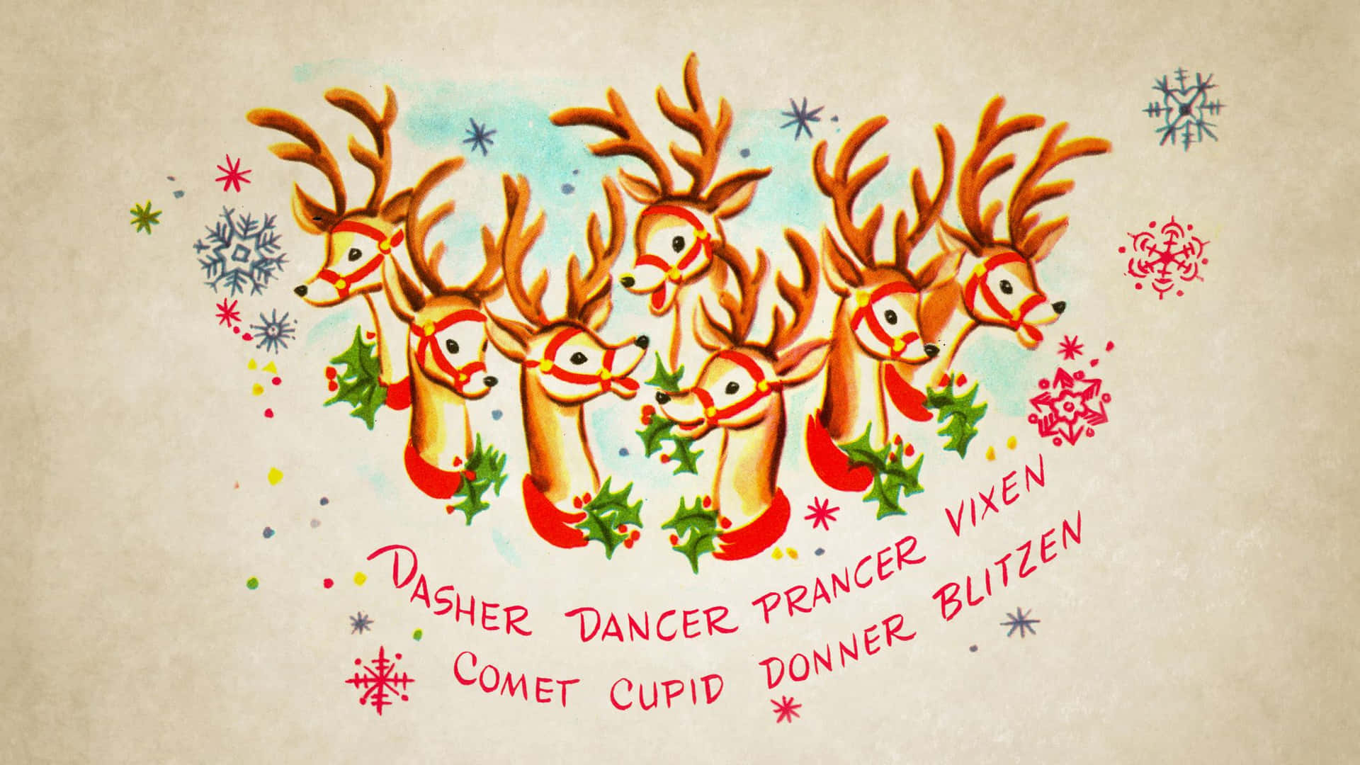Enter Into The Christmas Spirit With This Vintage Christmas Desktop Background