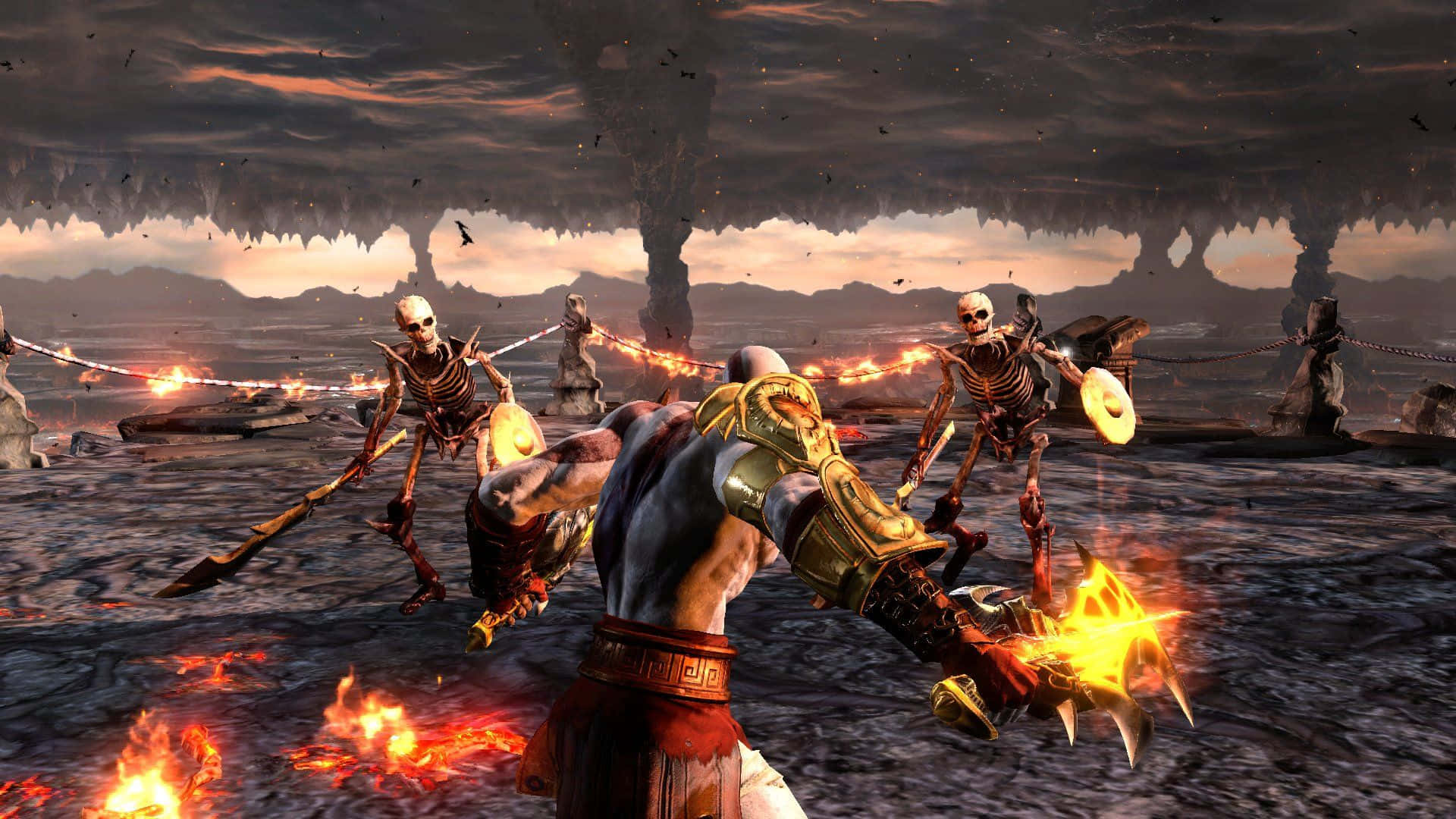 Enter The Die-hard Perilous World Of Kratos Background