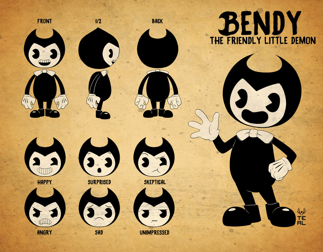 Enter The Horror World Of Bendy And The Ink Machine Background