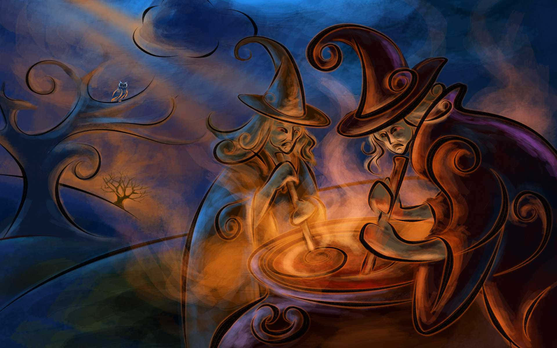 Enter The Mysterious World Of A Witchy Halloween Background