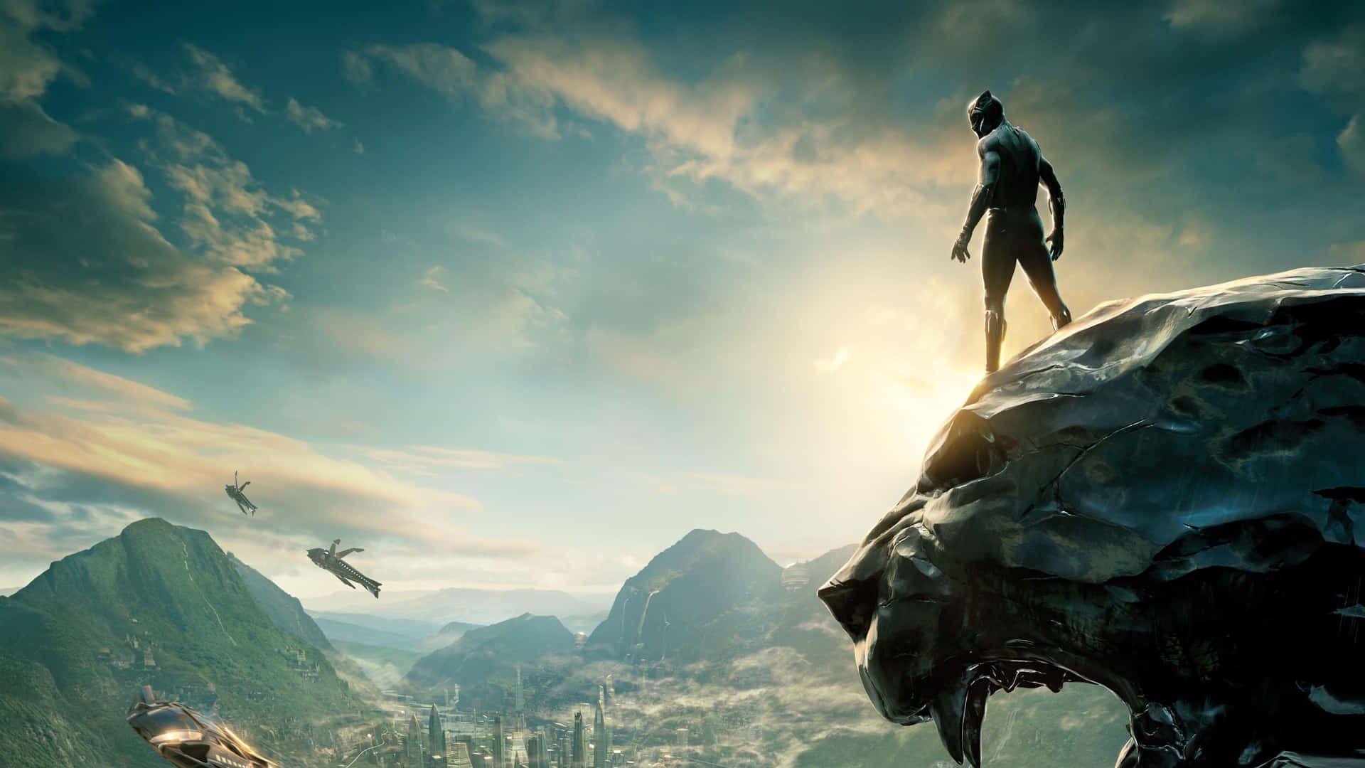 Enter The Mystical Landscape Of The Black Panther Background