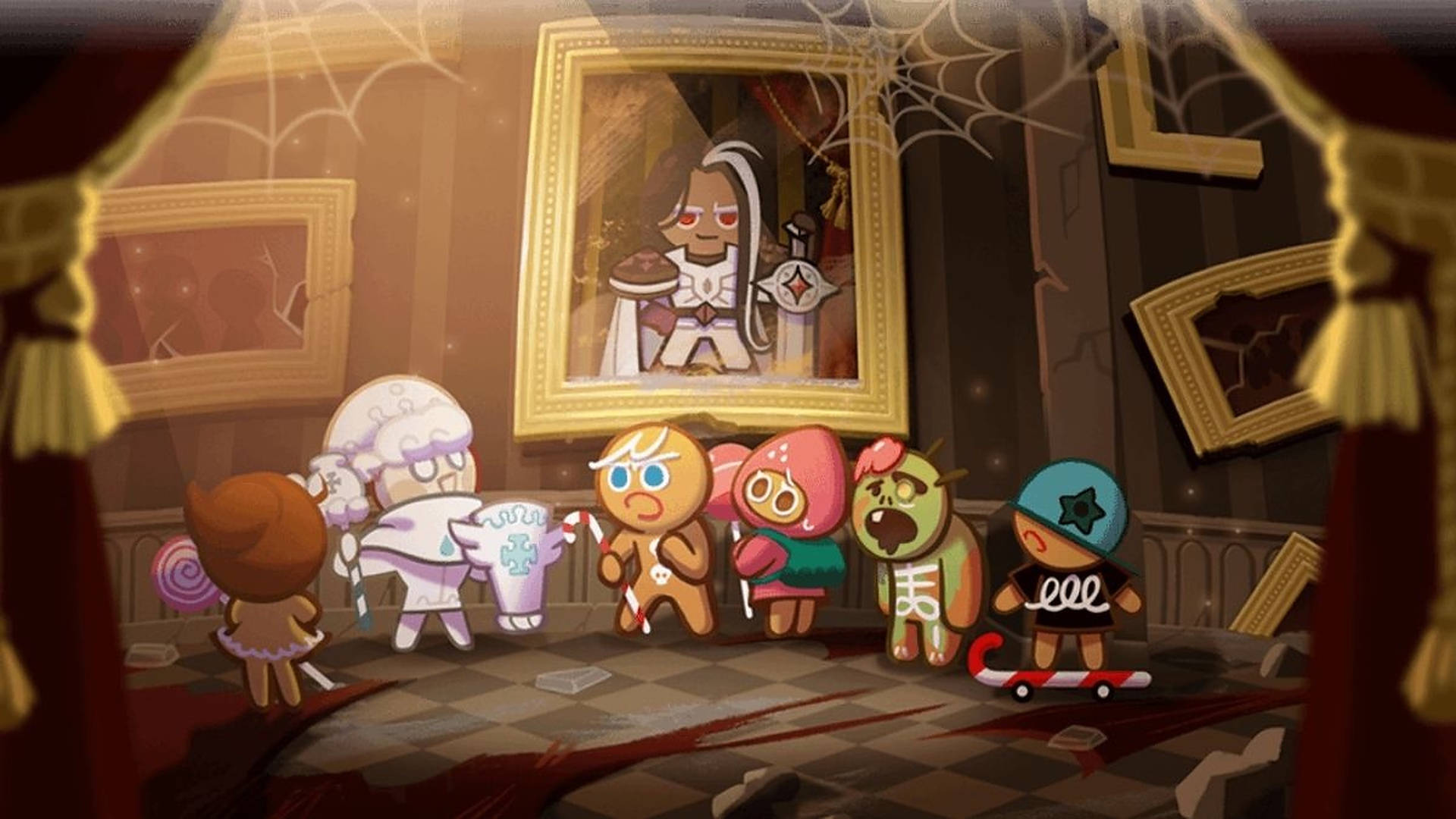 Enter The Spooky World Of Cookie Run: Haunted House Adventure Background