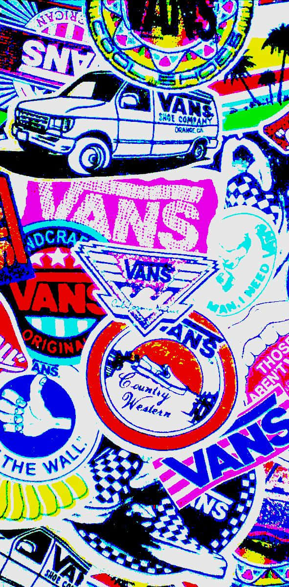 Enter The World Of Cool Vans With This Trendy Logo! Background