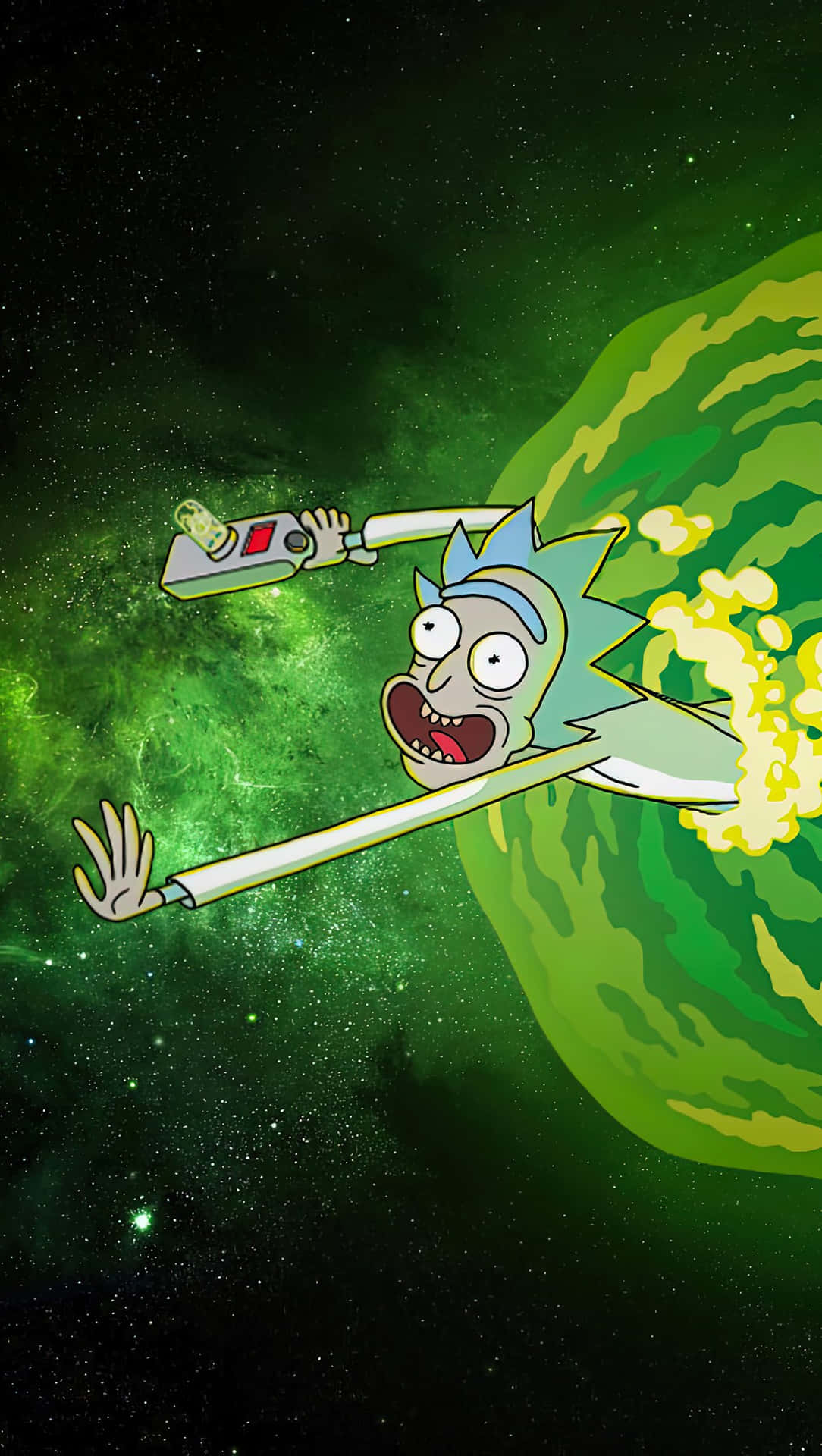 Enter The World Of Rick And Morty With A Portal Background