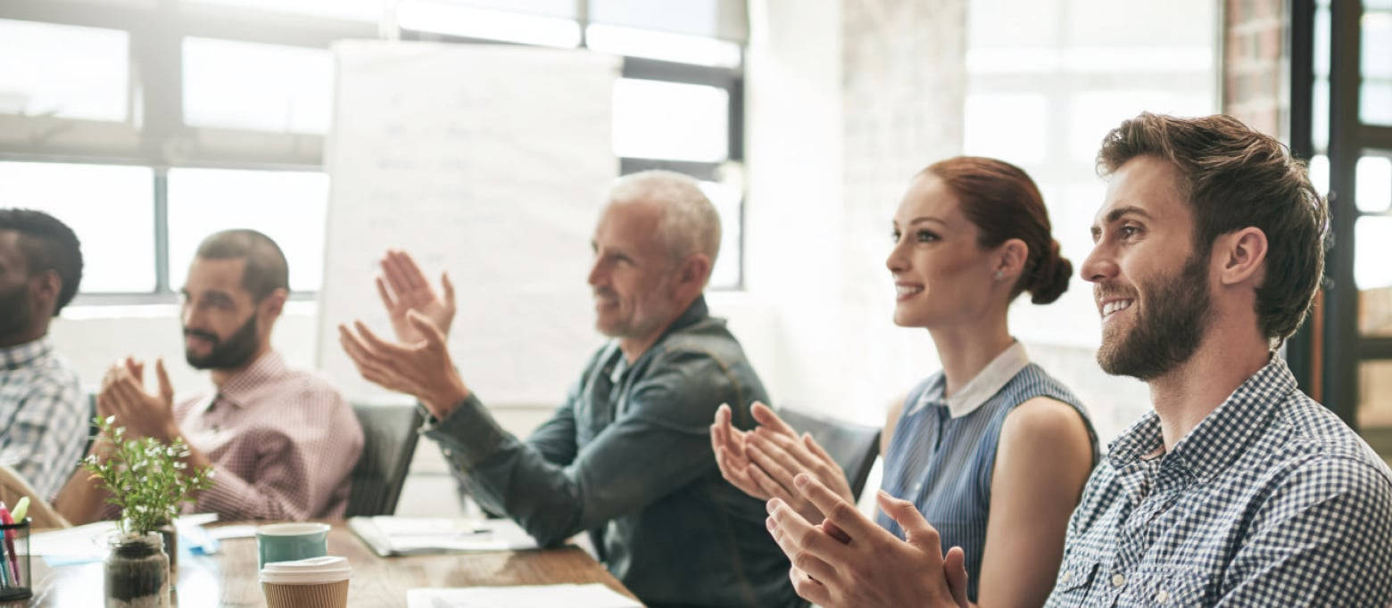 Enterprise Business Partners Applauding Background