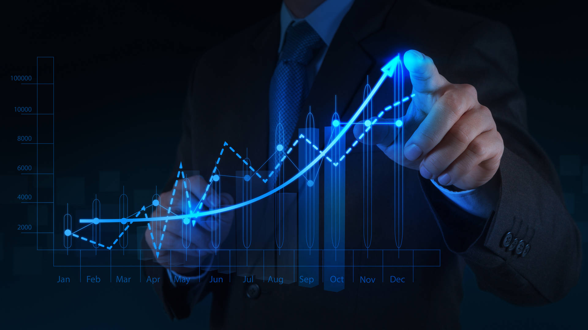 Enterprise Digital Graphic Diagram Line Graph