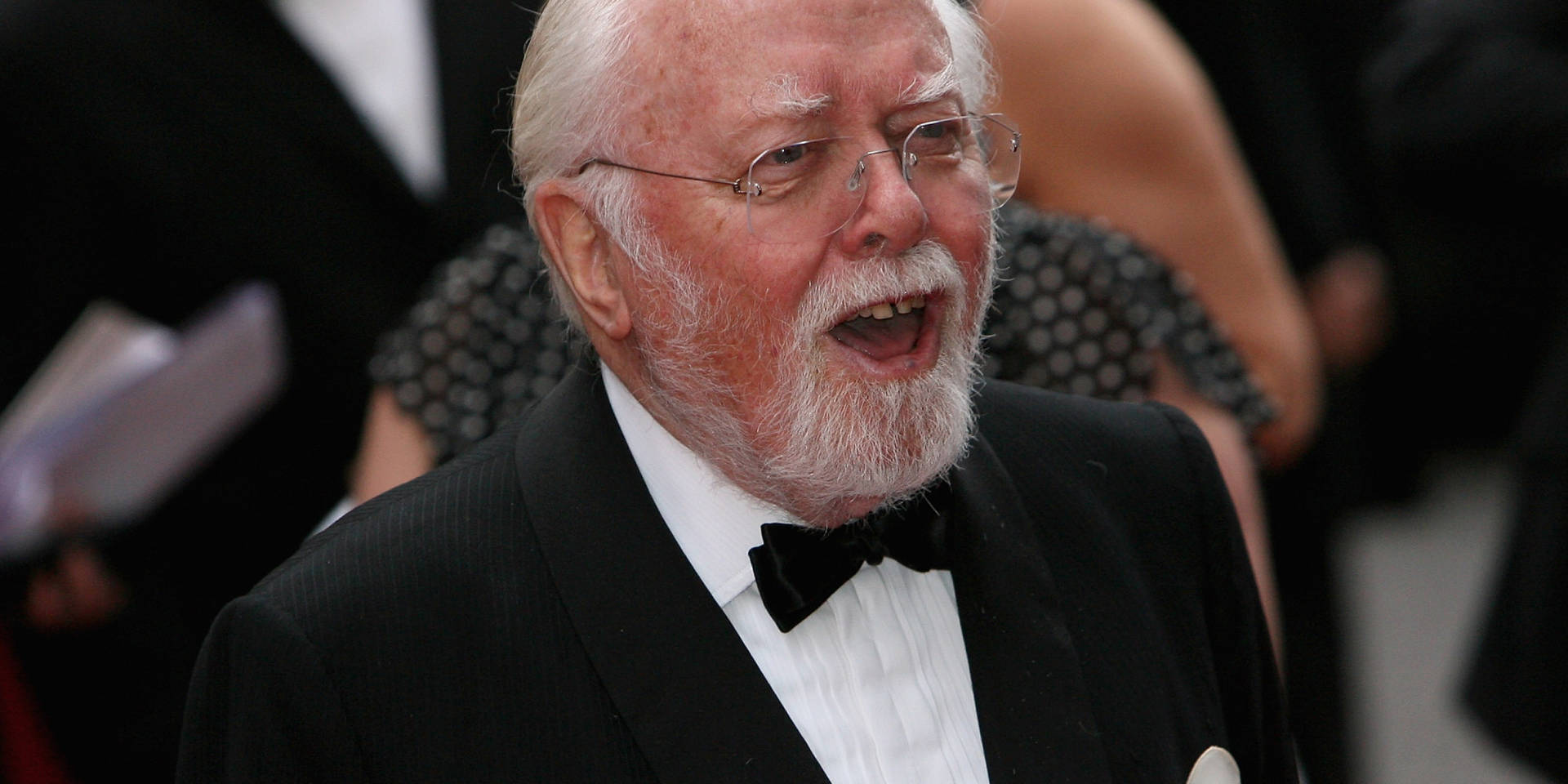 Enthralled Richard Attenborough Expressing Joy