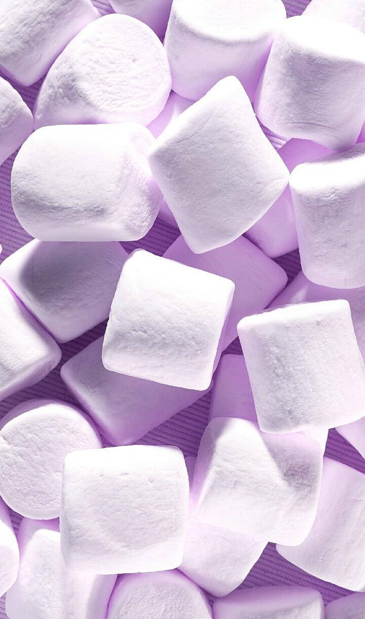 Enthralling 3d Marshmallow Render In Light Purple Hues Background