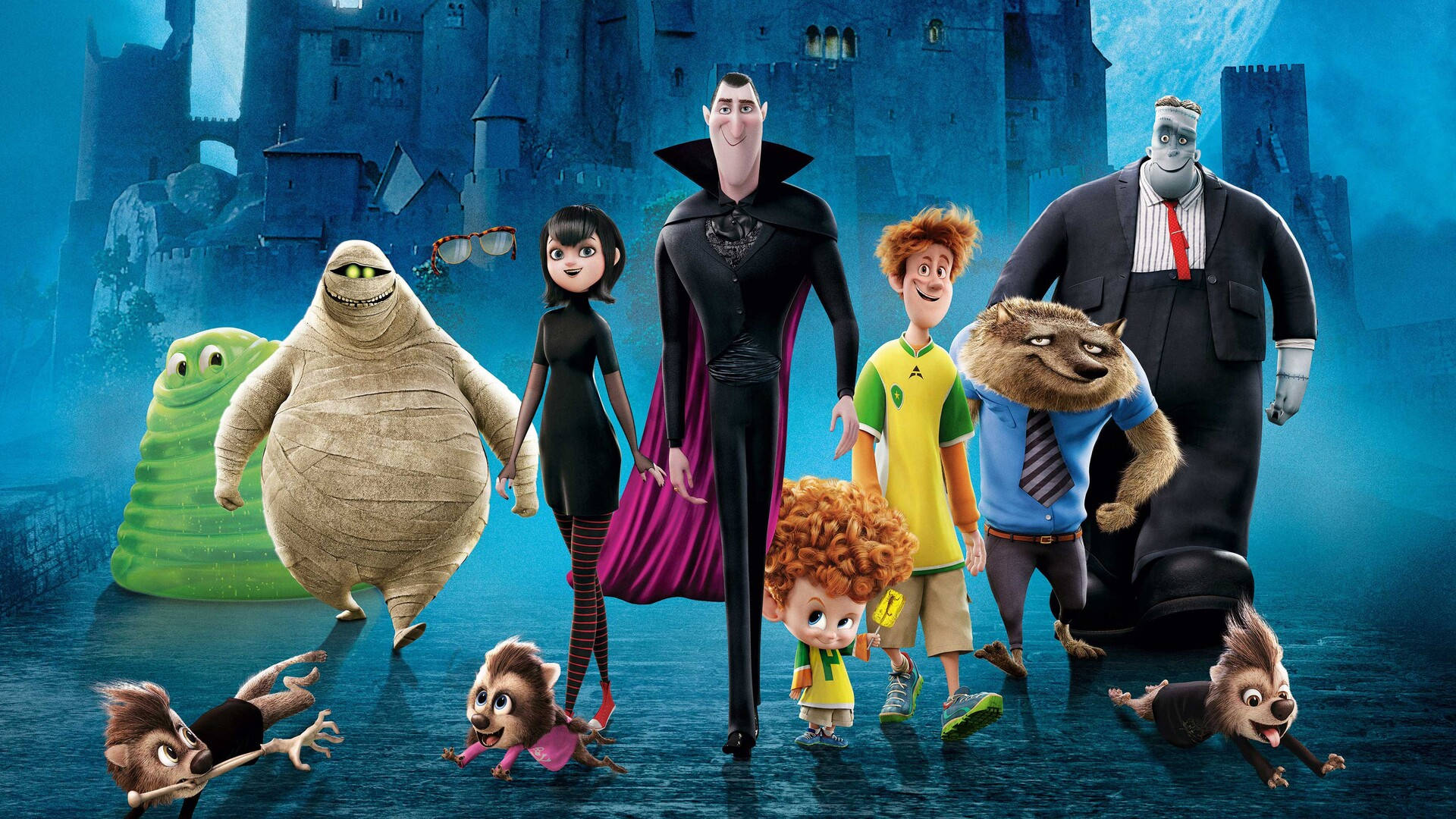 Enthralling Arrival - Characters Emerge From Hotel Transylvania