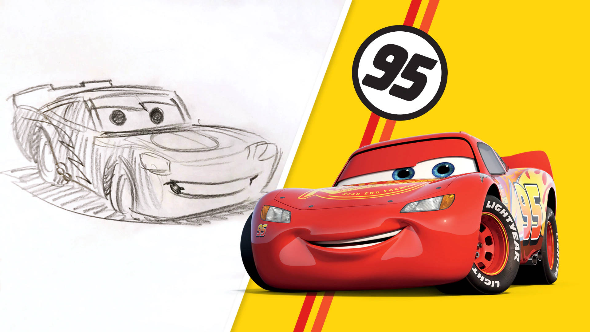 Enthralling Artwork Of Lightning Mcqueen From Disney's Cars Background