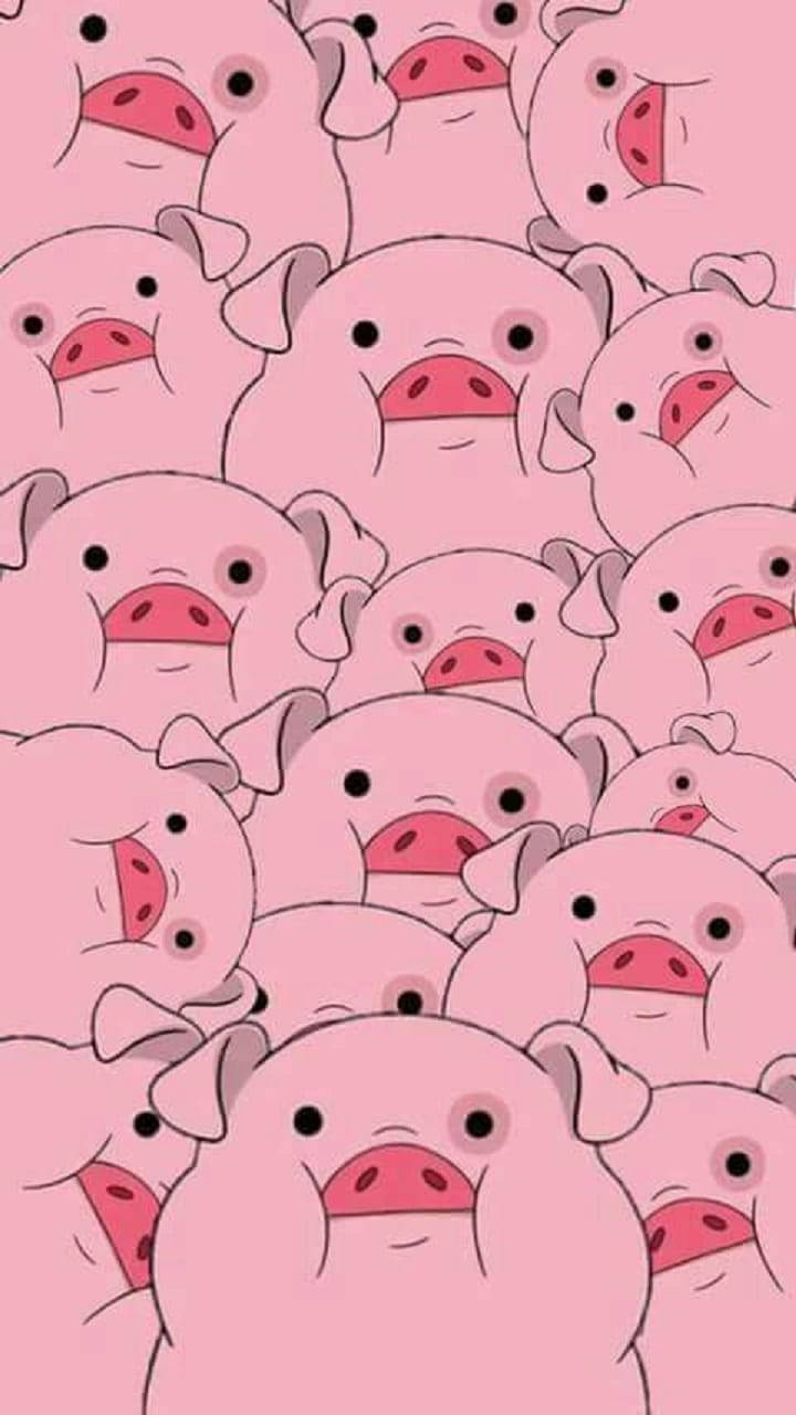Enthralling Piggy Pattern Wallpaper Background