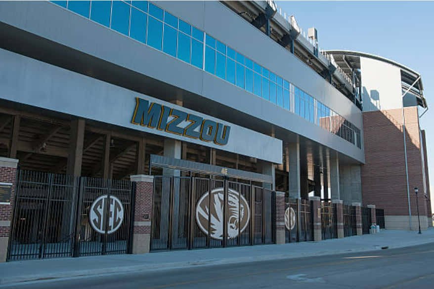 Entrance Of Memorial Stadium University Of Missouri