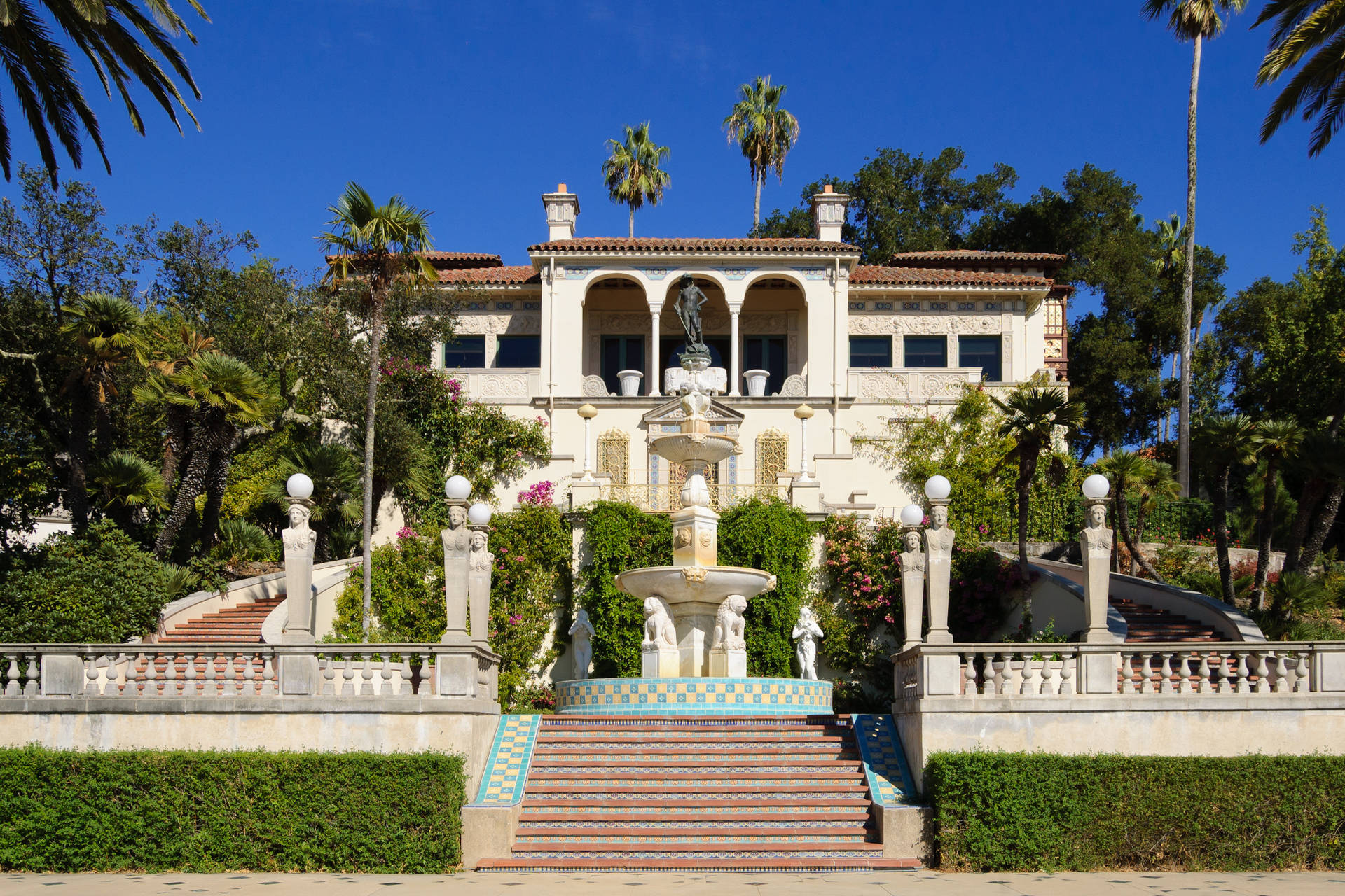 Entrance To The Hearst Castle Background