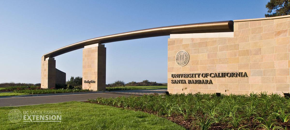 Entrance To Ucsb Campus Background