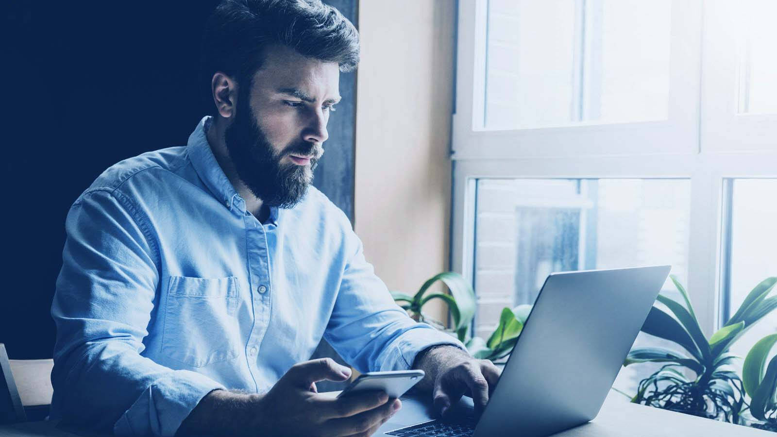 Entrepreneur Beard Face Background