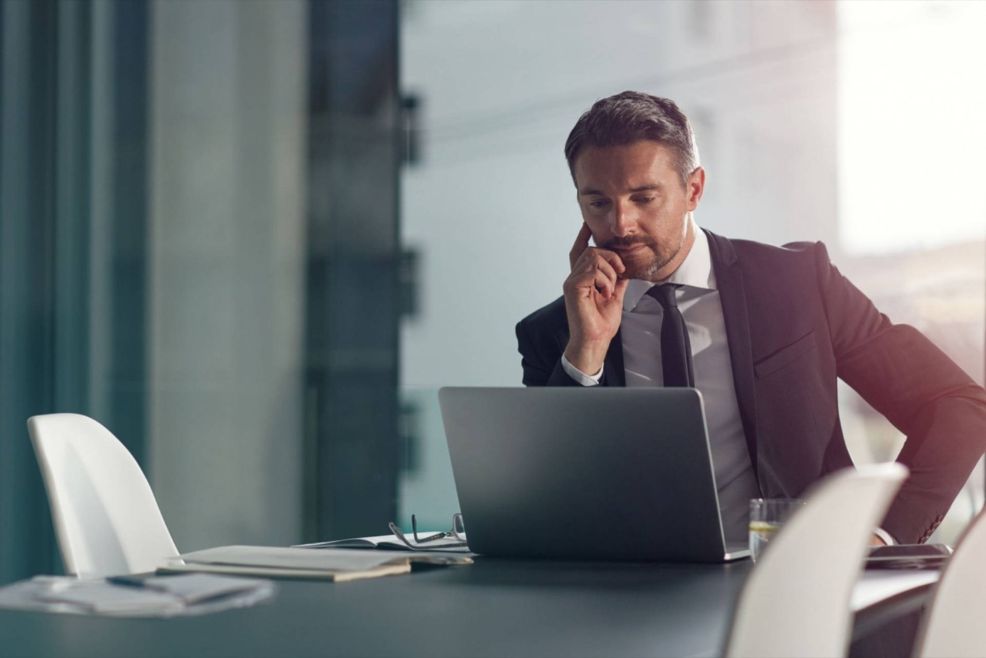 Entrepreneur Businessman In Suit Background