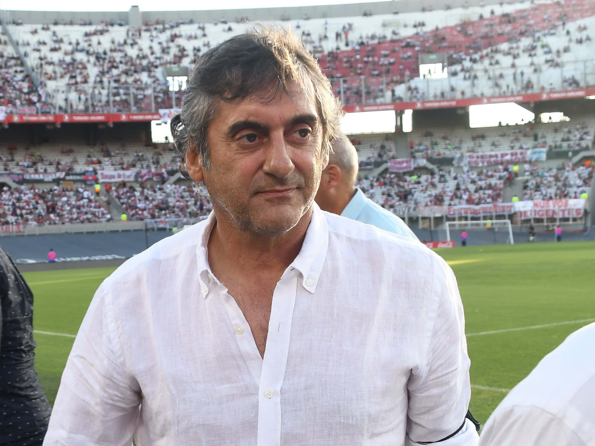 Enzo Francescoli Candid Football Field Background