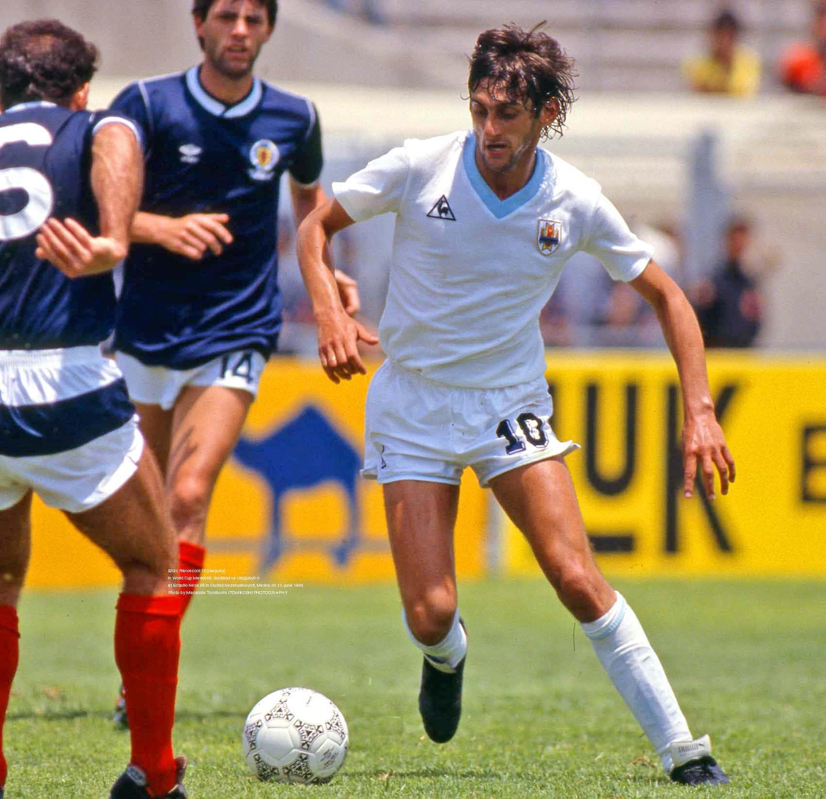 Enzo Francescoli Intense Football Match Background
