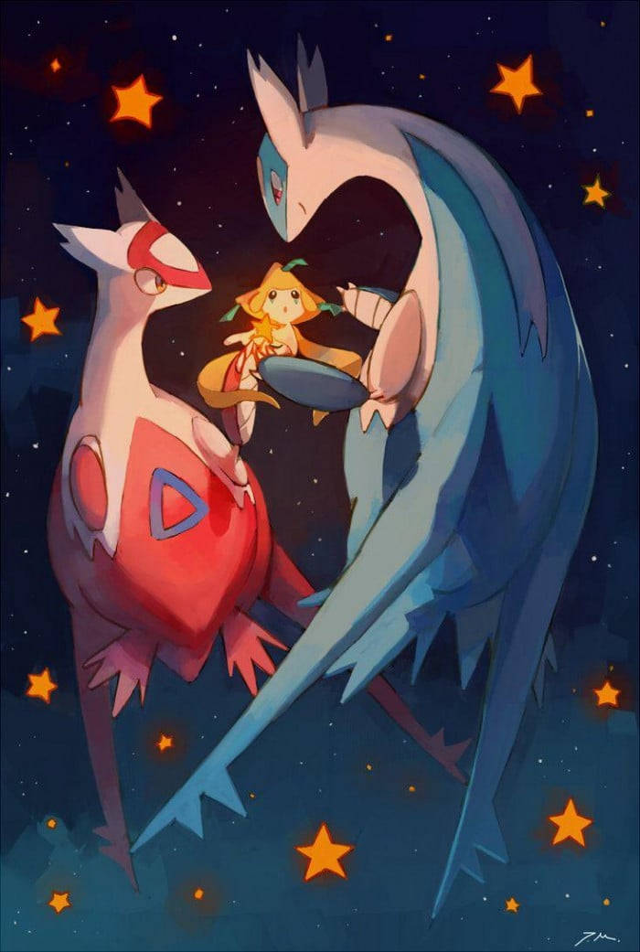 Eon Dragons Pokémon Jirachi Background