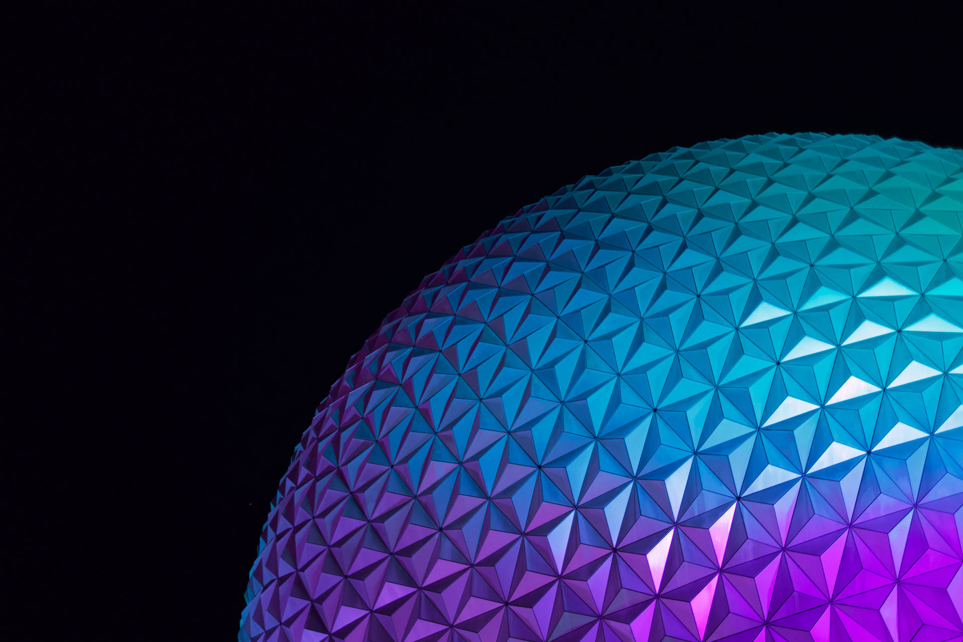 Epcot Globe In Cool Tones Background