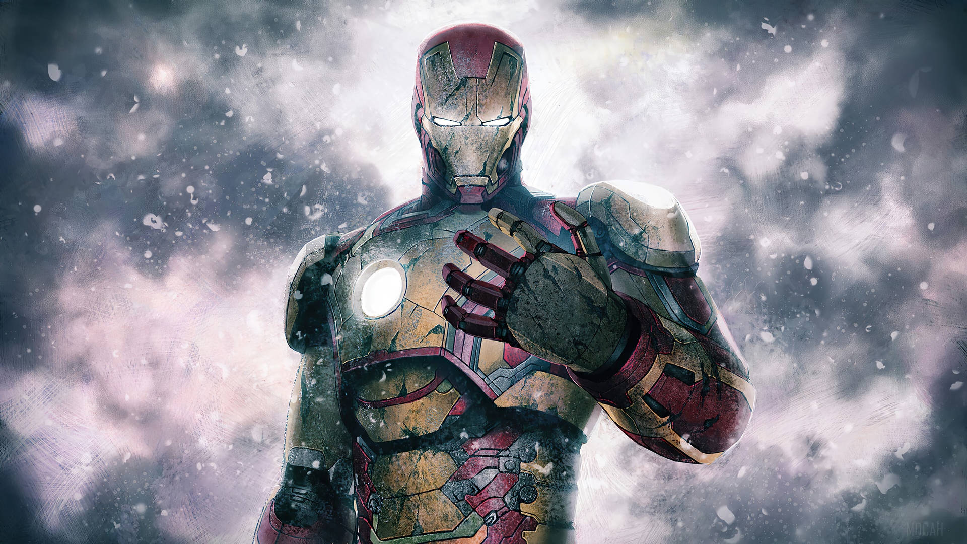 Epic And Badass Iron Man Superhero Background