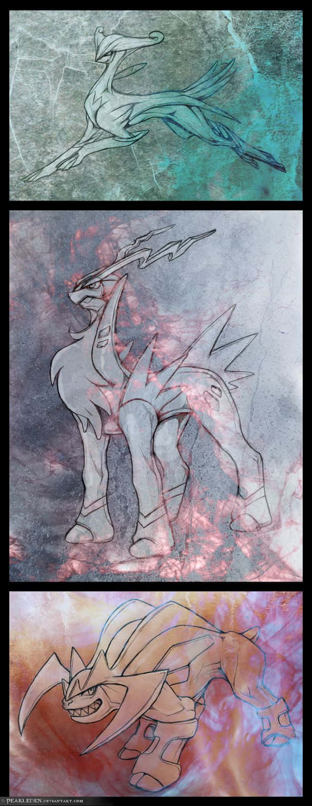 Epic Art Of Virizion, Cobalion, And Terrakion Background