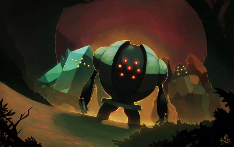 Epic Artwork Of Legendary Pokemon Regirock, Registeel, And Regice