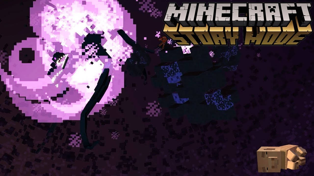 Epic Battle Against Wither Storm On Nintendo Switch Background