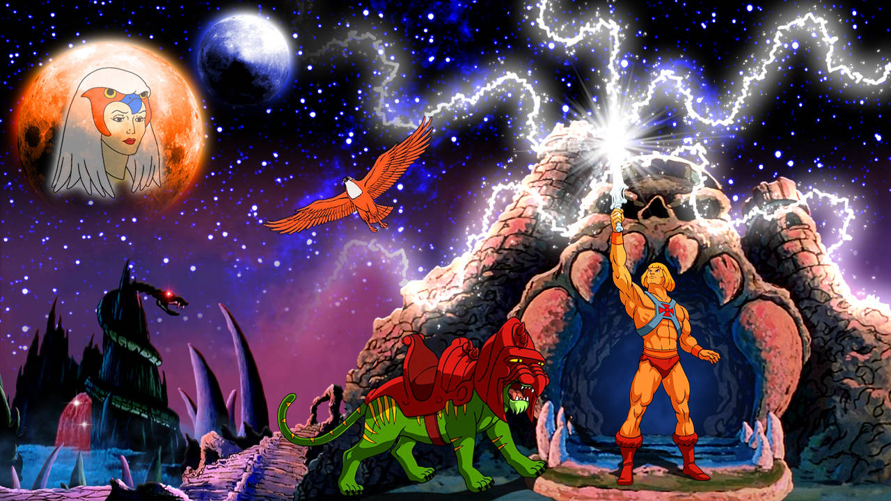 Epic Battle At Castle Grayskull In The He-man And The Masters Of The Universe Series Background