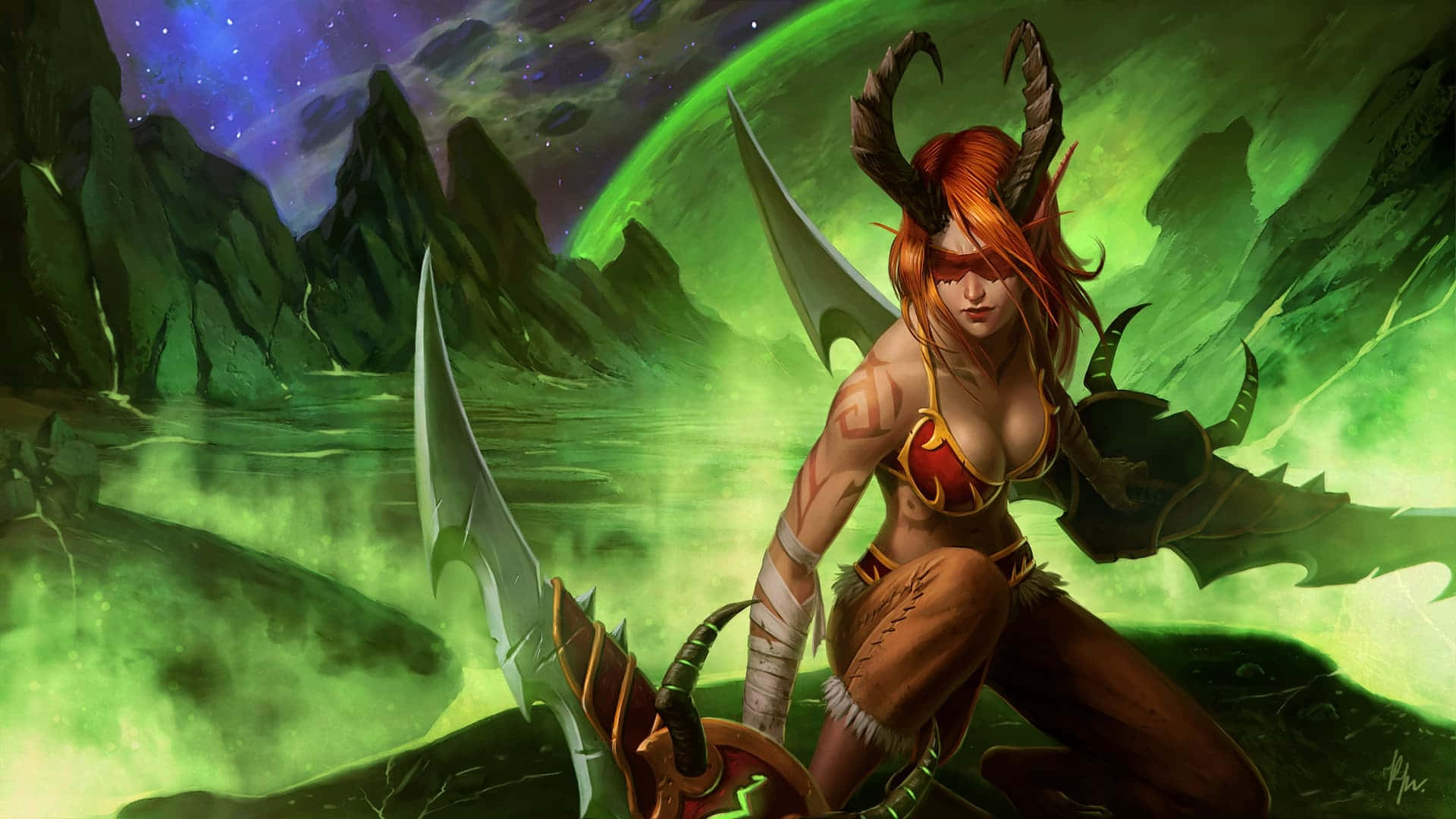 Epic Battle In Azeroth - World Of Warcraft Legion Background