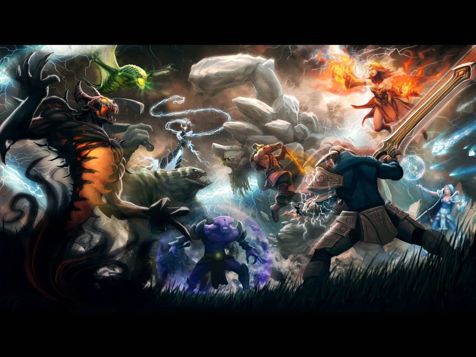 Epic Battle Monsters Fire Background