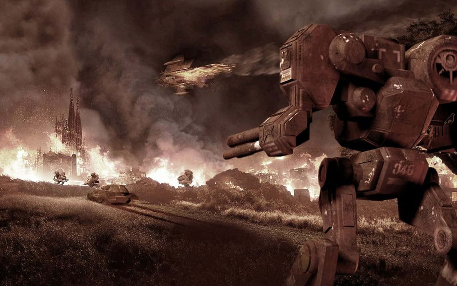 Epic Battle Of Battletech Mechs Background