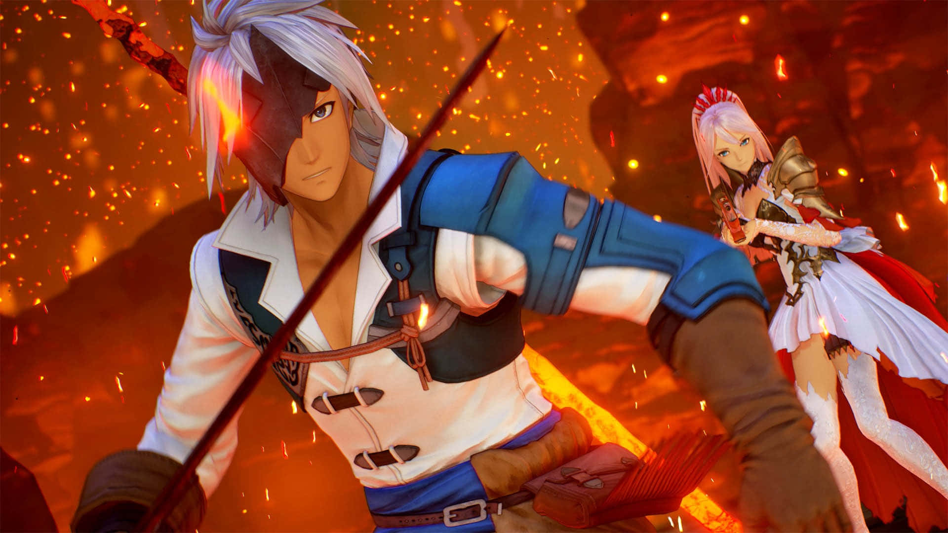 Epic Battle Scene From Tales Of Arise Video Game Background