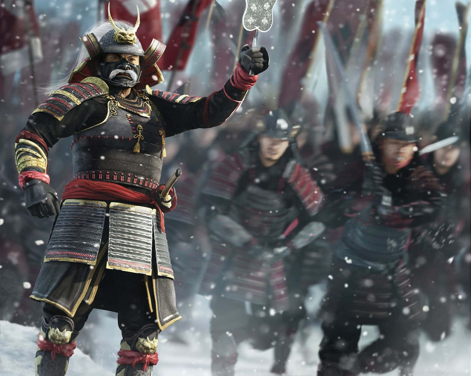 Epic Battle Scene In Shogun Total War Background